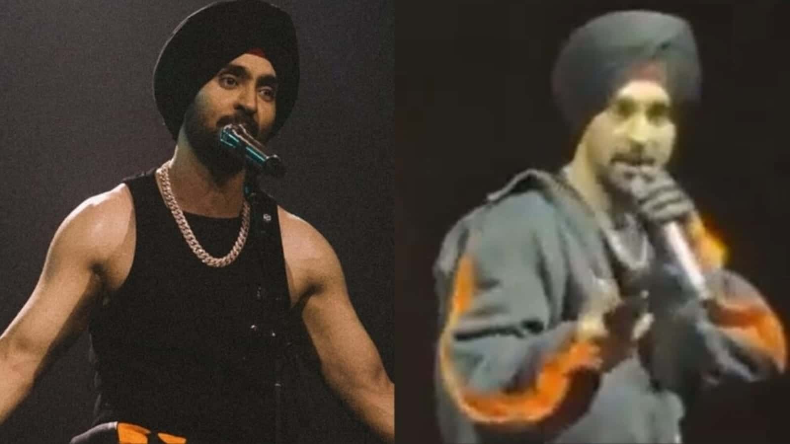 Diljit Dosanjh reacts after a concertgoer throws phone at him during Paris show. Watch what he did next