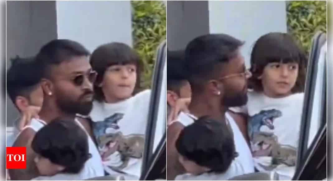 Hardik Pandya and son Agastya reunite for the first time after Natasa Stankovic divorce | Hindi Movie News - Times of India