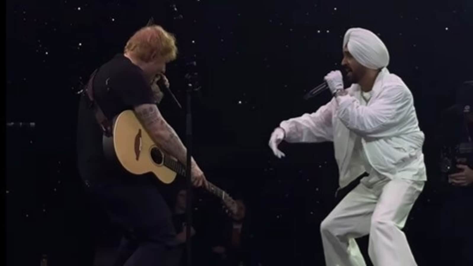 Ed Sheeran returns favour, makes surprise appearance at Diljit Dosanjh concert in Birmingham. Watch 8 Ed Sheeran returns favour, makes surprise appearance at Diljit Dosanjh concert in Birmingham. Watch