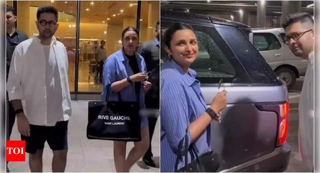 Parineeti Chopra and Raghav Chadha return to Mumbai after celebrating their first wedding anniversary with romantic beach getaway | Hindi Movie News - Times of India