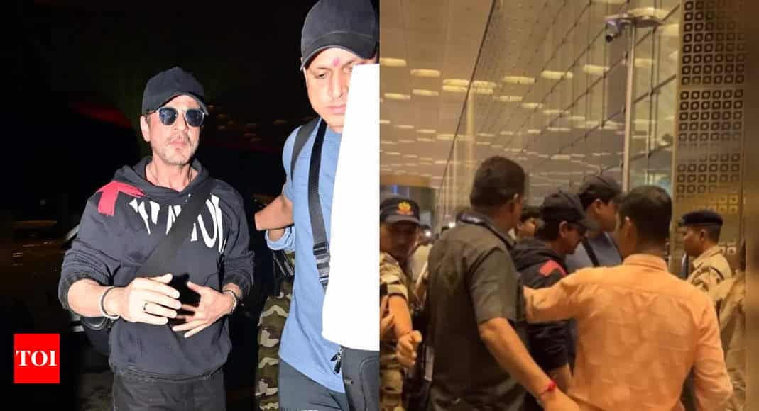 Shah Rukh Khan gets mobbed at Mumbai airport as fans go berserk on seeing him, netizens react as VIDEO goes viral | Hindi Movie News - Times of India 8 Shah Rukh Khan gets mobbed at Mumbai airport as fans go berserk on seeing him, netizens react as VIDEO goes viral | Hindi Movie News - Times of India