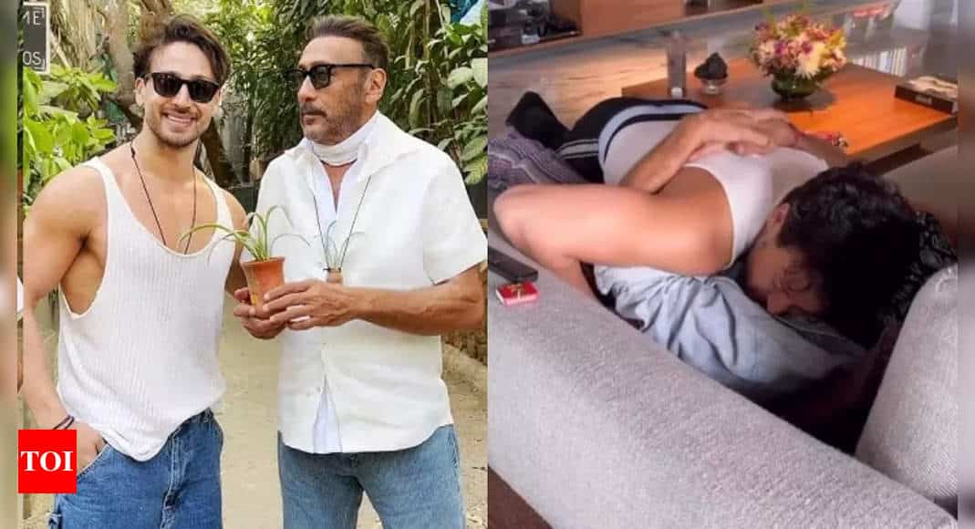Jackie Shroff creates a stir on the internet yet again with his new VIDEO where he tightly hugs Tiger Shroff: 'Apne Apne Tiger ko chitkaake, lamba saans le' | Hindi Movie News - Times of India 5 Jackie Shroff creates a stir on the internet yet again with his new VIDEO where he tightly hugs Tiger Shroff: 'Apne Apne Tiger ko chitkaake, lamba saans le' | Hindi Movie News - Times of India