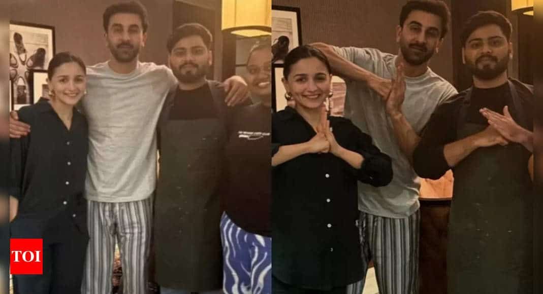 Happy Birthday Ranbir Kapoor: 'Animal' star strikes a happy pose in casual look alongside wife Alia Bhatt and others | Hindi Movie News - Times of India