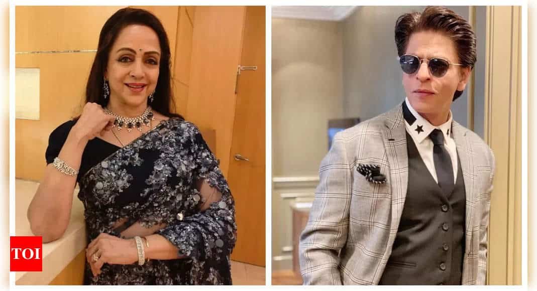 Hema Malini takes a promise from Shah Rukh Khan to visit Mathura | - Times of India