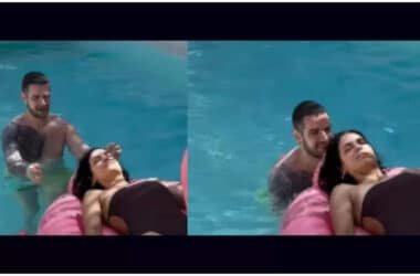 Natasa Stankovic gets pranked in a pool by Disha Patani's rumored boyfriend Aleksander during their Goa vacation; video sparks debate | - Times of India