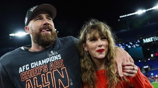 Travis Kelce and Taylor Swift's romance inspires a holiday movie(Getty Images via AFP)