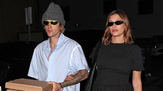 Hailey Bieber was seen stylishly embracing pregnancy in a puffball mini dress during an outing with Justin Bieber.(Instagram)