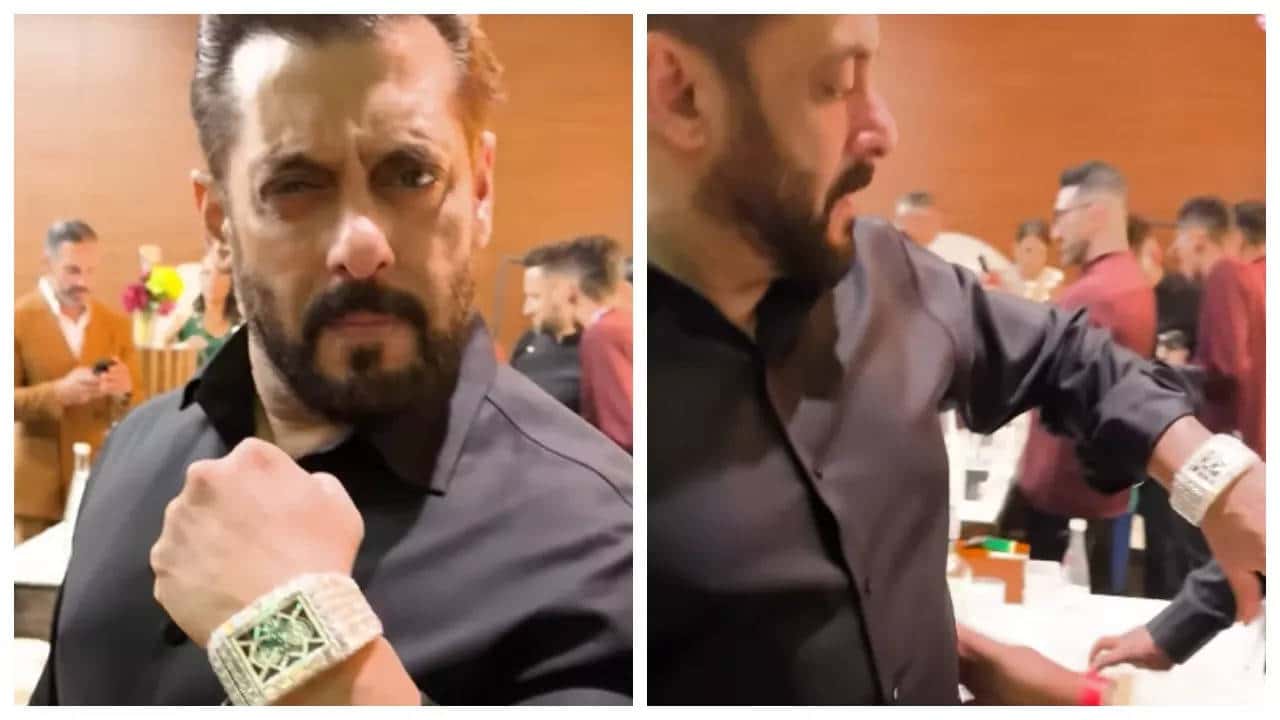 Salman Khan tries on diamond-studded watch worth Rs 167 CRORE; can't take his eyes off stunning piece - WATCH | - Times of India
