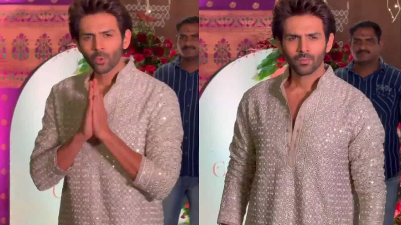 WATCH: Kartik Aaryan dazzles in desi elegance at Maharashtra CM Eknath Shinde's Ganpati celebration | Hindi Movie News - Times of India