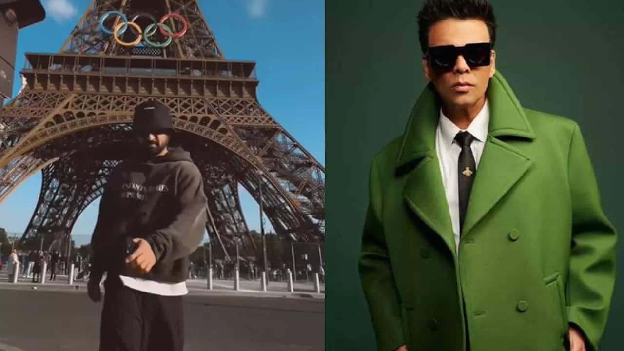 Diljit Dosanjh creates an Eiffel Tower memory in Paris; Karan Johar and Rhea Kapoor react - Watch | - Times of India