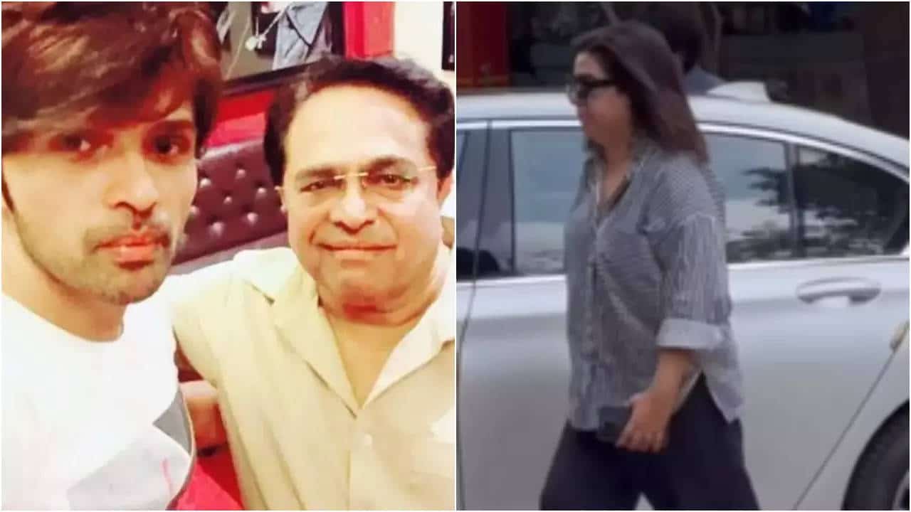 Himesh Reshammiya performs last rites of his late father, Vipin Reshammiya; Farah Khan and Shaan pay their respects at the funeral - Times of India