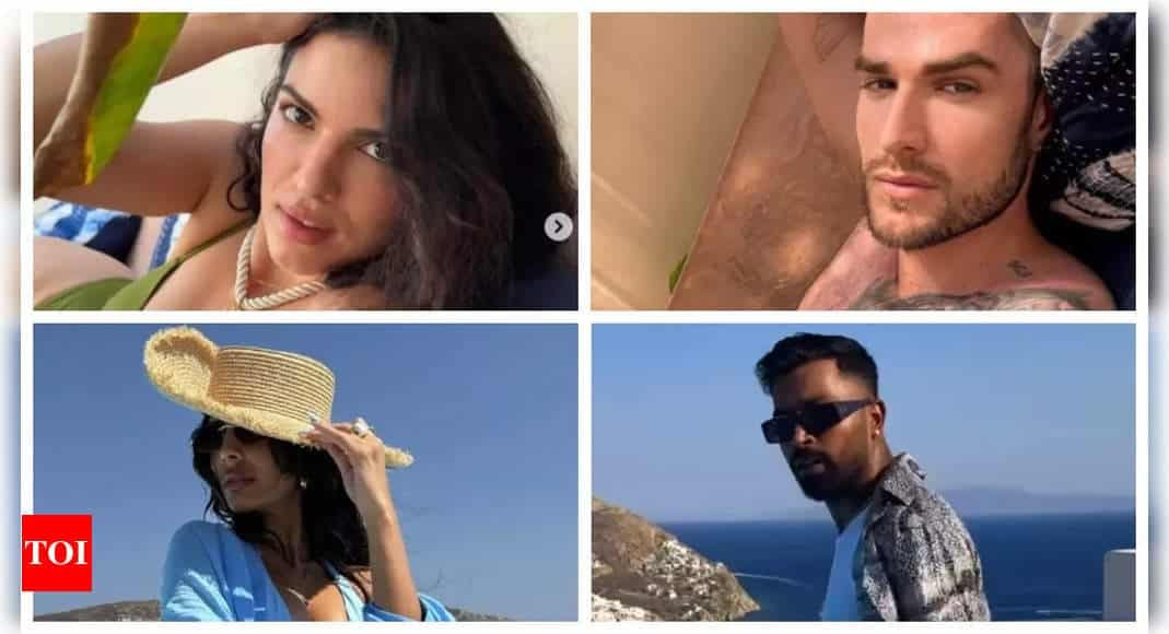 Did Natasa Stankovic and Aleksandar Alex take a dig at Hardik Pandya's rumoured romance with Jasmin Walia with their pool pics? | - Times of India