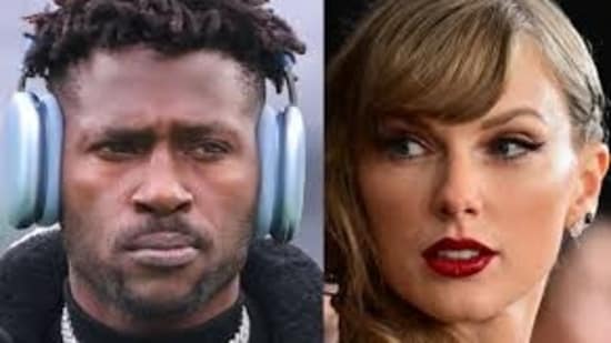 ex-NFL star Antonio Brown attacked Taylor Swift after she skipped her second consecutive Chiefs game against the Los Angeles Chargers at SoFi Stadium on Sunday.(Getty Images)