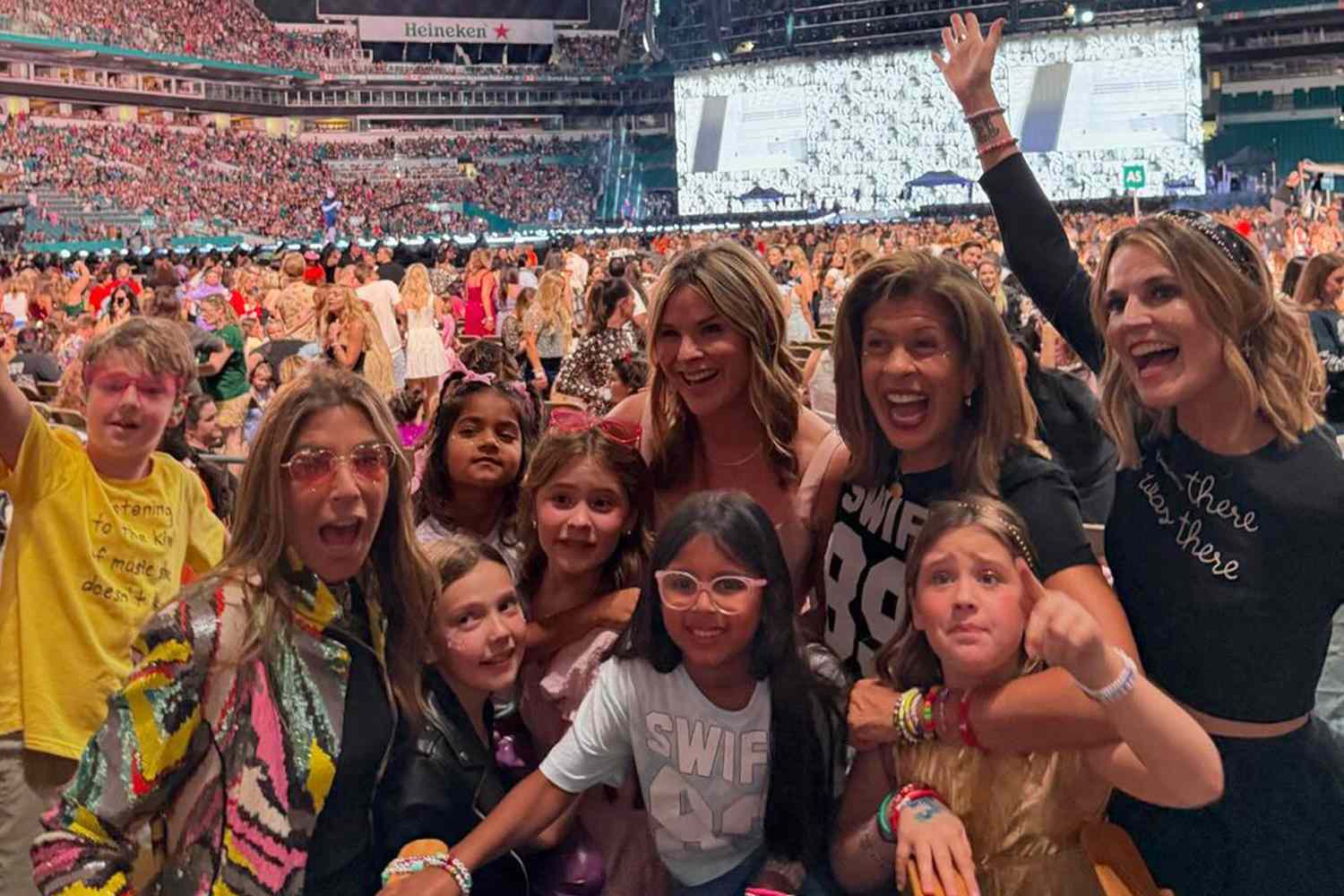 Savannah Guthrie, Hoda Kotb and Jenna Bush Hager Pose in Rare Photo with Their Kids at Taylor Swift's Miami Show 7 Savannah Guthrie, Hoda Kotb and Jenna Bush Hager Pose in Rare Photo with Their Kids at Taylor Swift's Miami Show