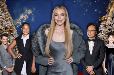 Top 5 Christmas Movies to Watch on Netflix 21 Michael Urie, Christina Milian, Lindsay Lohan, Jimmy O. Yang and Kiernan Shipka.