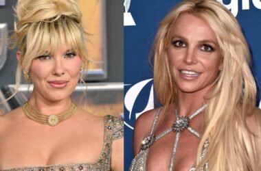 Side by side collage of Millie Bobby Brown and Britney Spears