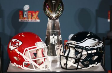 Super Bowl Party Appetizers: 5 Easy Recipes to Pull Off 15 Chiefs and Eagles helmets with the Super Bowl Trophy ahead of their 2025 rematch.
