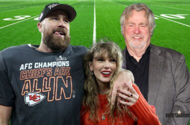 Travis Kelce's Dad on What's Next for the Tight End & Taylor Swift 17 Travis Kelce, Taylor Swift, and Ed Kelce.