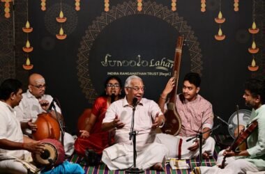 Veteran Carnatic singer Alepey Venkatesan took listeners back in time