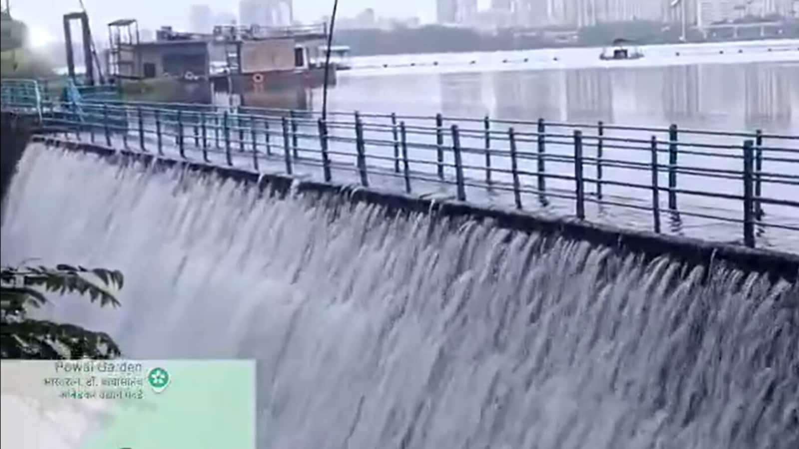 Mumbai's Powai Lake overflows; rain disrupts air and rail traffic. Watch video | Today News 3 menu