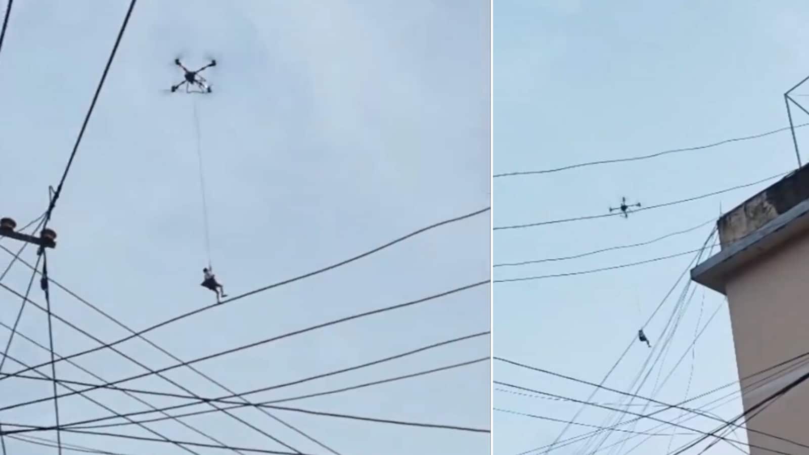 Viral video: Drone rescues man trapped in floodwaters in Southern China | Today News 8 menu