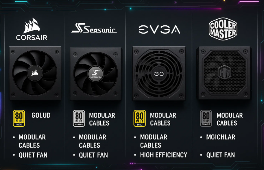 Top PSU Brands Reviewed: Corsair vs Seasonic vs EVGA vs Cooler Master 6 Top PSU Brands Reviewed: Corsair vs Seasonic vs EVGA vs Cooler Master