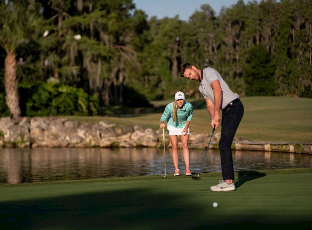 Best Hotels in Tampa Florida: Luxury Suites & Family-Friendly Stays at Saddlebrook Resort 23 Guests enjoying a scenic round of golf at Saddlebrook Resort’s lush green course, showcasing proven guest satisfaction and exceptional value through world-class leisure and hospitality.