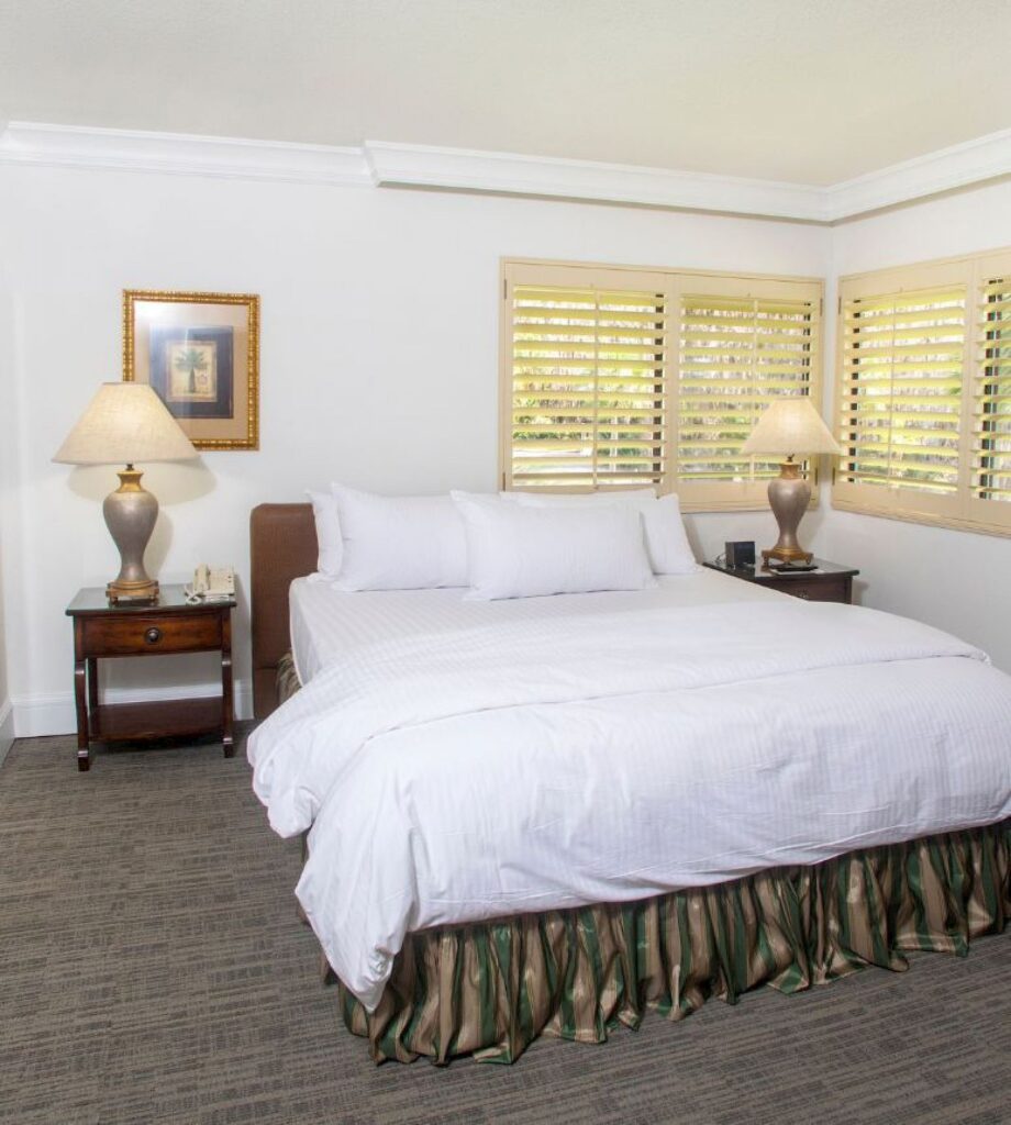 Best Hotels in Tampa Florida: Luxury Suites & Family-Friendly Stays at Saddlebrook Resort 18 Accessible guest suite at Saddlebrook Resort featuring a comfortable king bed, soft lighting, and easy access for guests with mobility needs.
