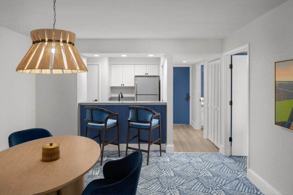 Best Hotels in Tampa Florida: Luxury Suites & Family-Friendly Stays at Saddlebrook Resort 10 Modern kitchen and dining area at Saddlebrook Resort showcasing contemporary design and comfort. The Saddlebrook Difference: Redefining Luxury Hospitality.